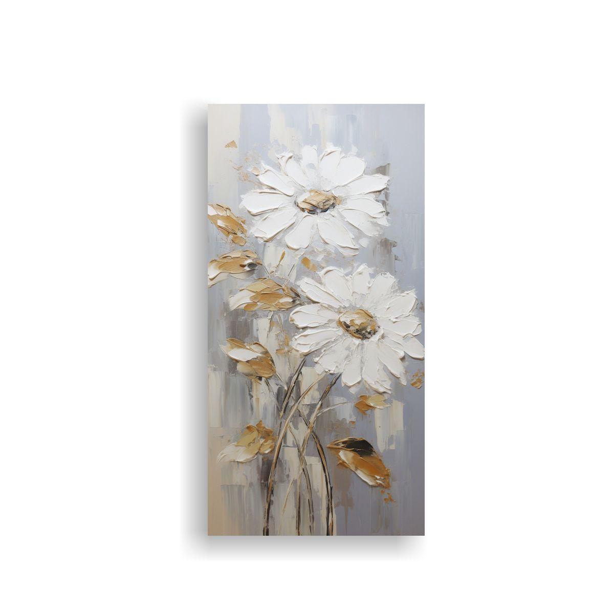 Pintura En Lienzo Rectangular De Girasoles 40x80cm-0