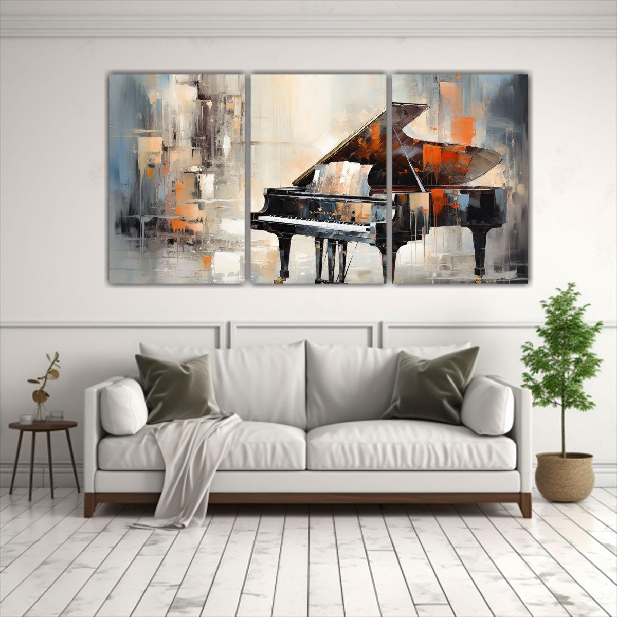 Set De 3 Telas En Bastidor Tema Personalidad: 150x75 Cm-2