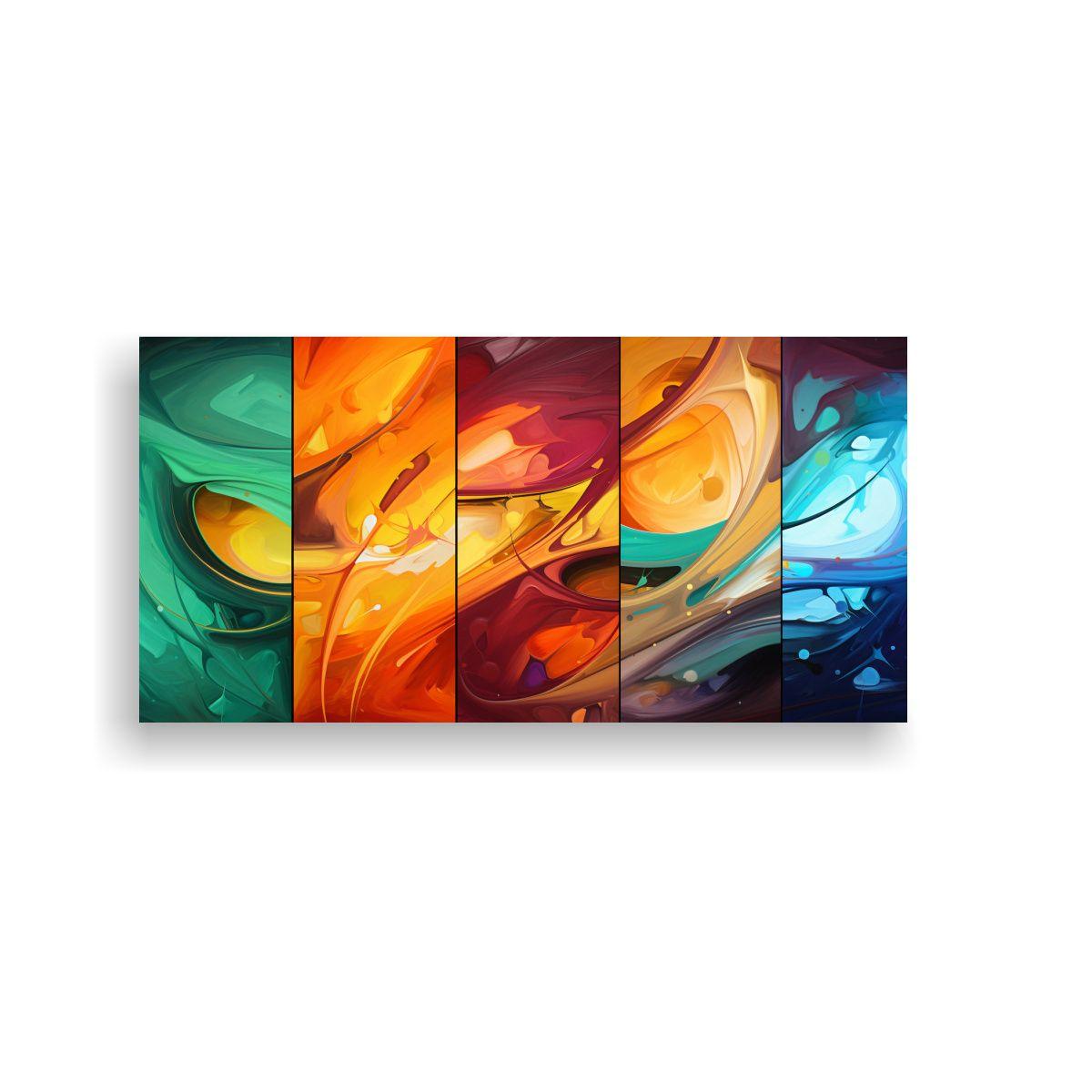 Cuadros Abstractos Vivos Para Dormitorio De Alta 140x70 Cm-0