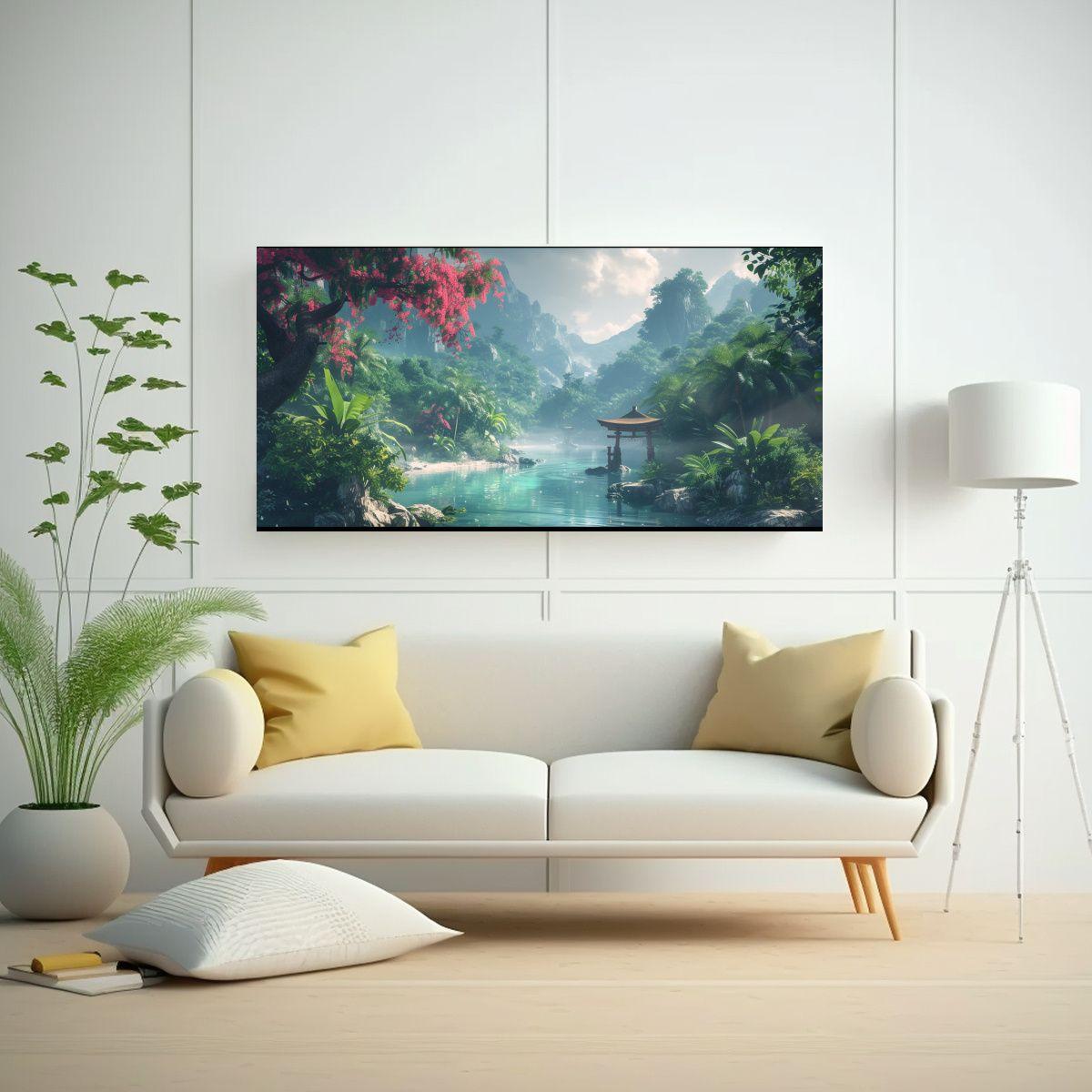 Cuadro Tela Canvas Intensidad Animación Tropical 100x50cm-2