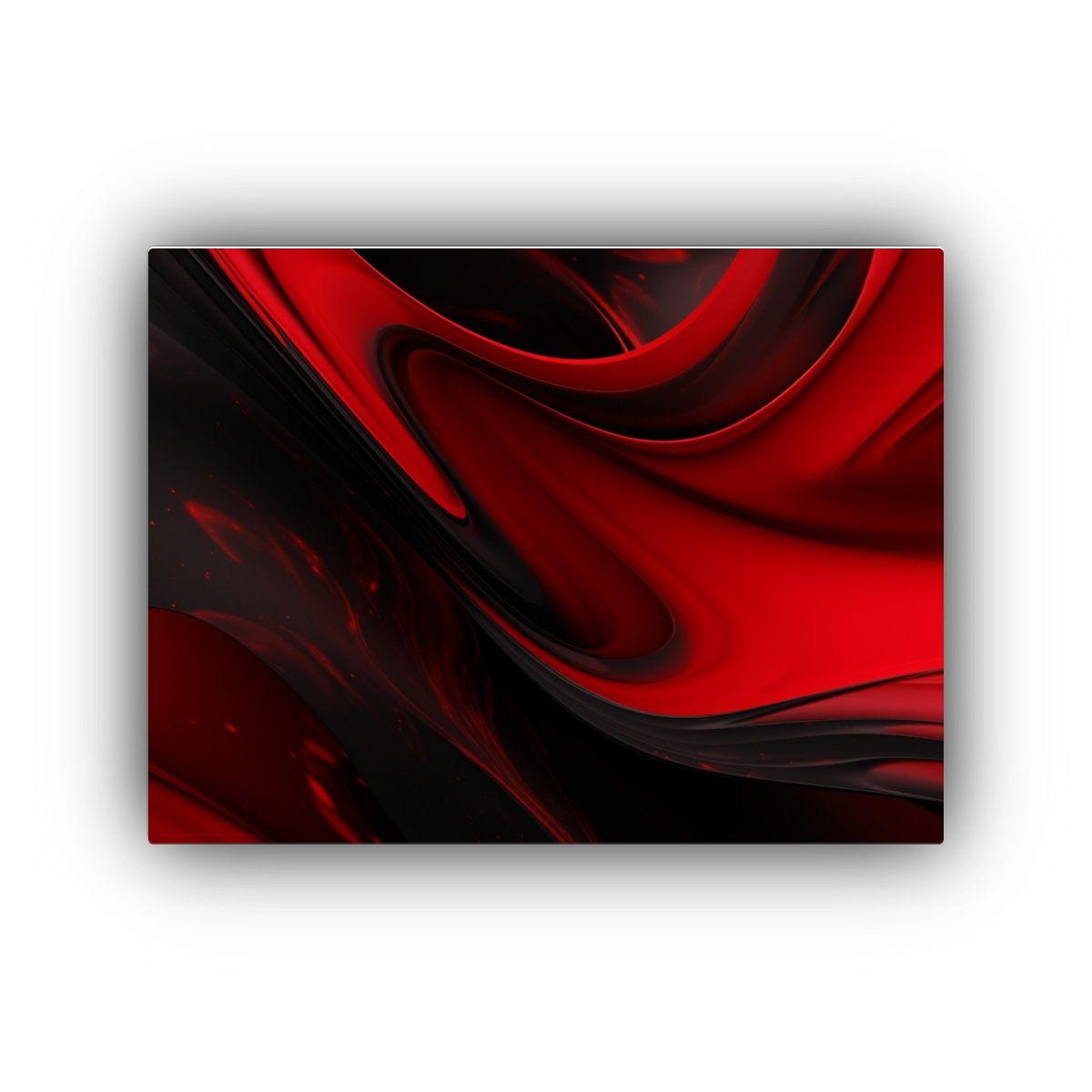 Pinturas Decorativas Abstractas En Negro Y Rojo Con Composic 120x80cm-0