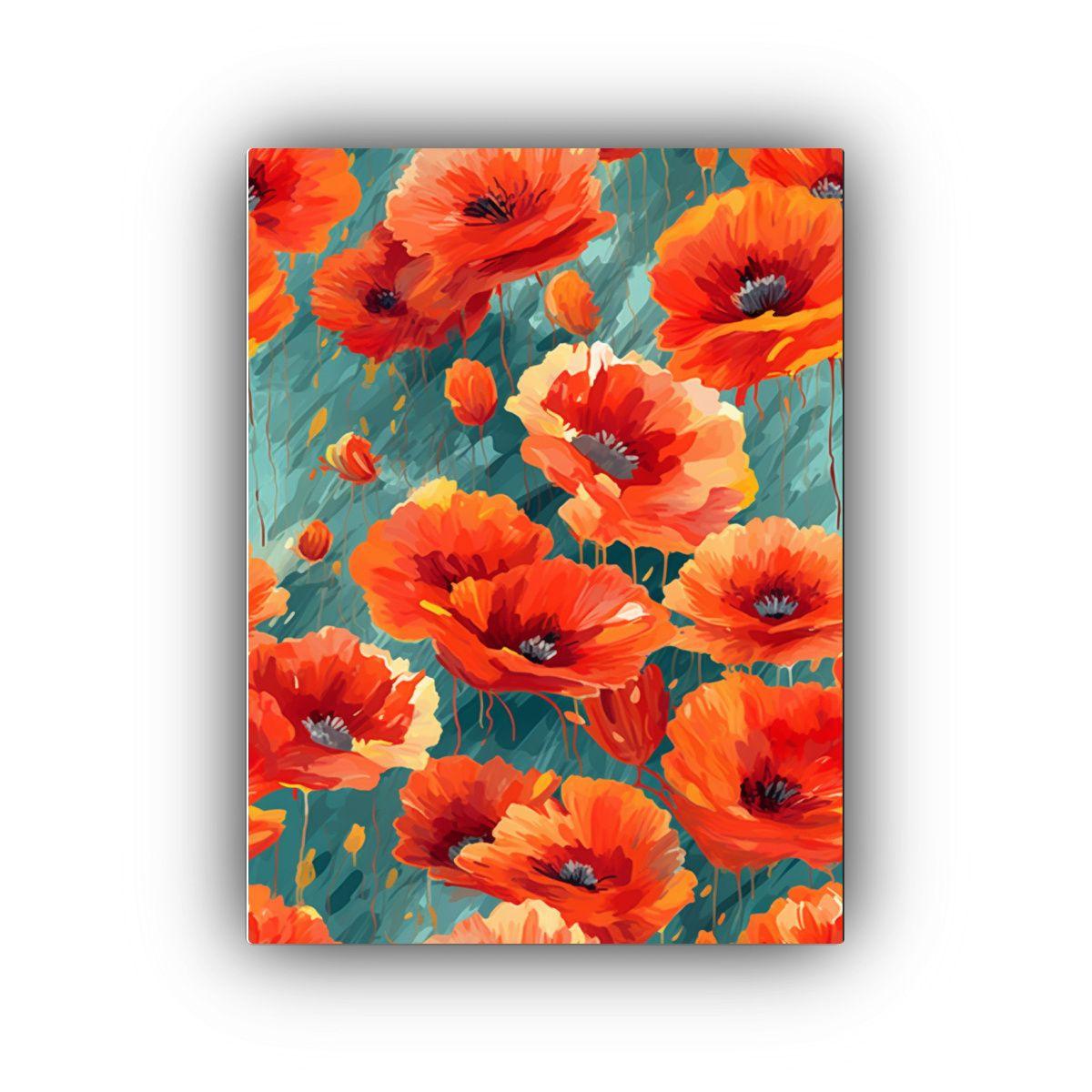 Pintura Decorativa Estilo Galería De Amapolas 50x75cm-0