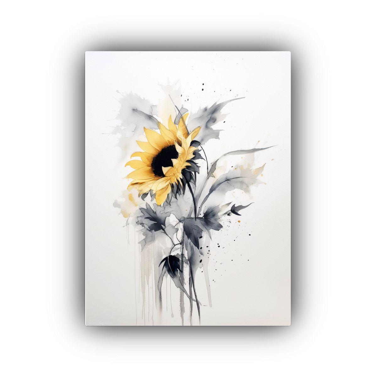 Cuadro Decorativo: Girasoles Intensos En Fondo 30x40cm-0