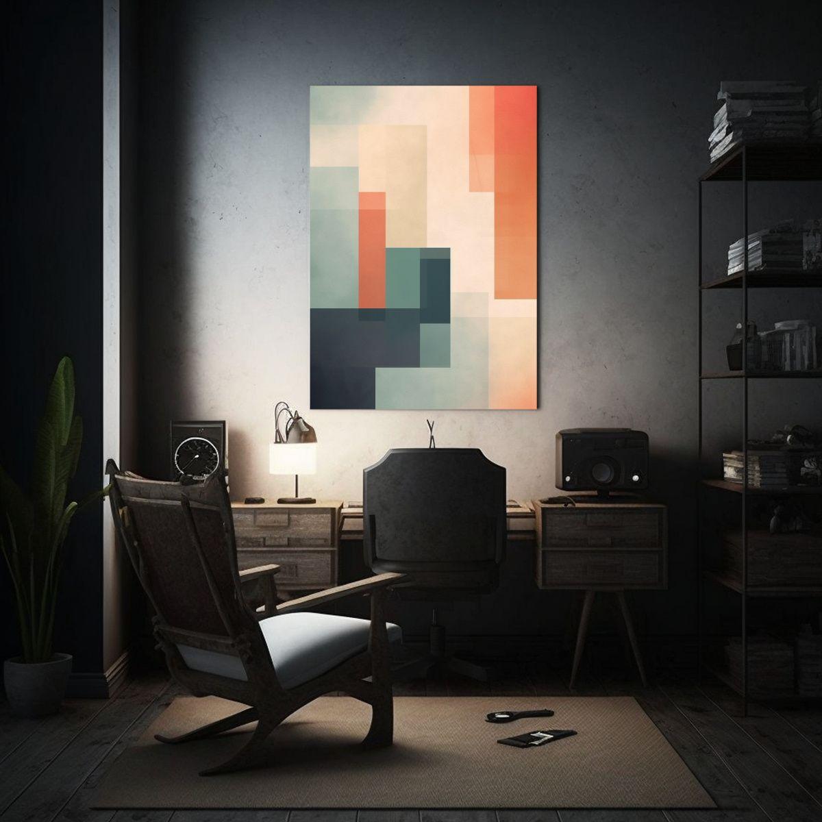 Cuadro Decorativo Minimalista, Pintura Abstracta 20x30cm-2