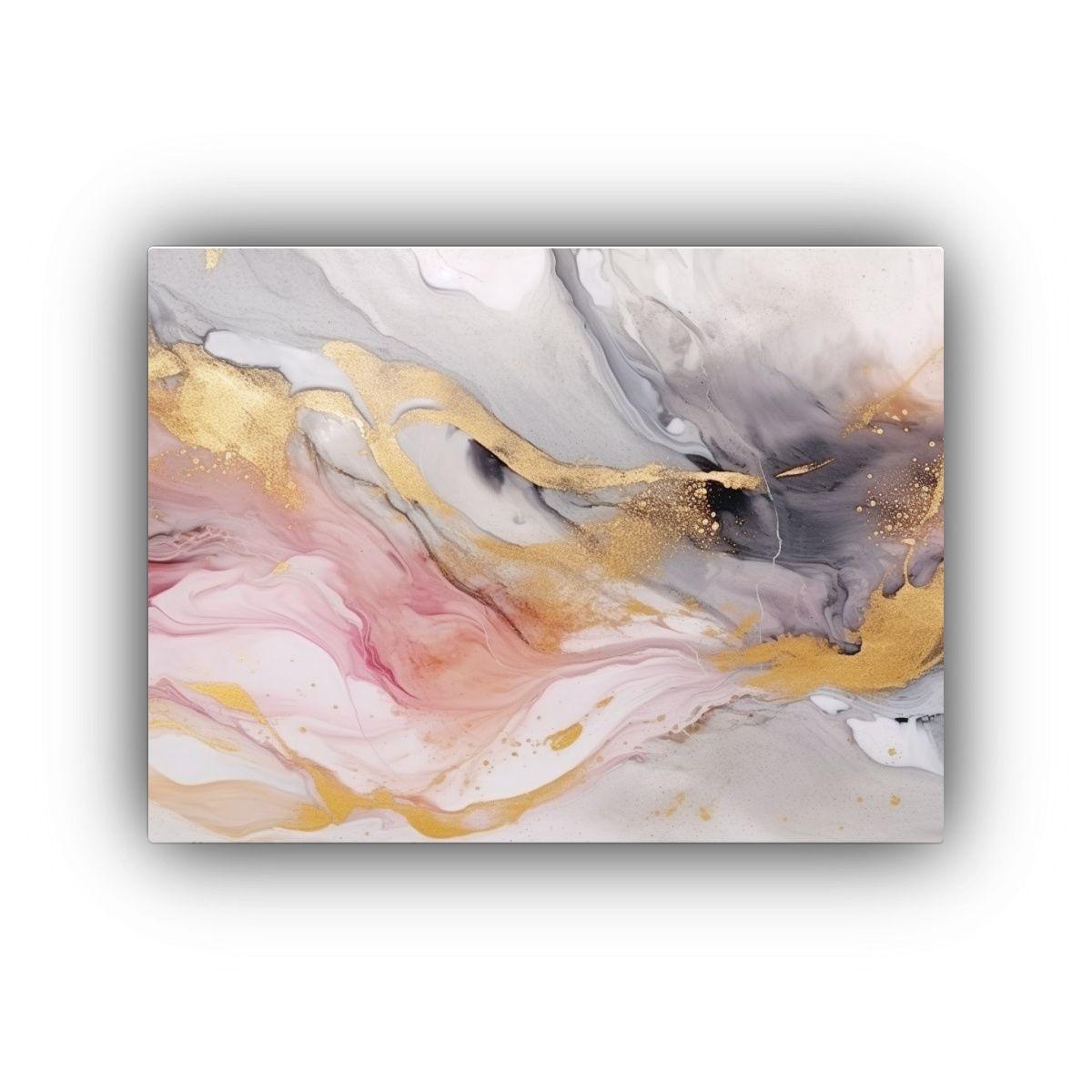 Pintura Abstracta De Lujo En Tinta Alcohol: Exposición De A 75x50cm-0