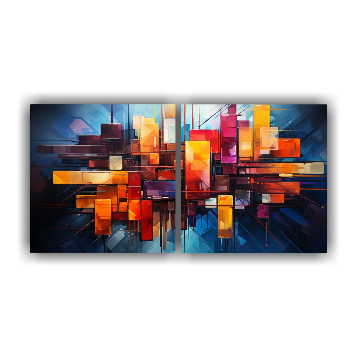 Dos Lienzos De Tela Calidos Regalo, Pintura 60x30 Cm-0