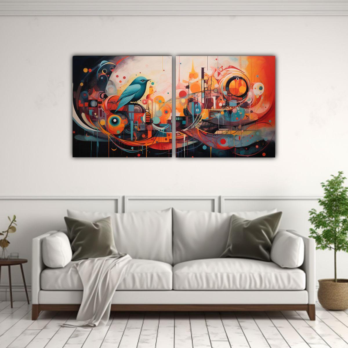 Pinturas Decorativas Dos Artes: Cuentos 80x40 Cm-2