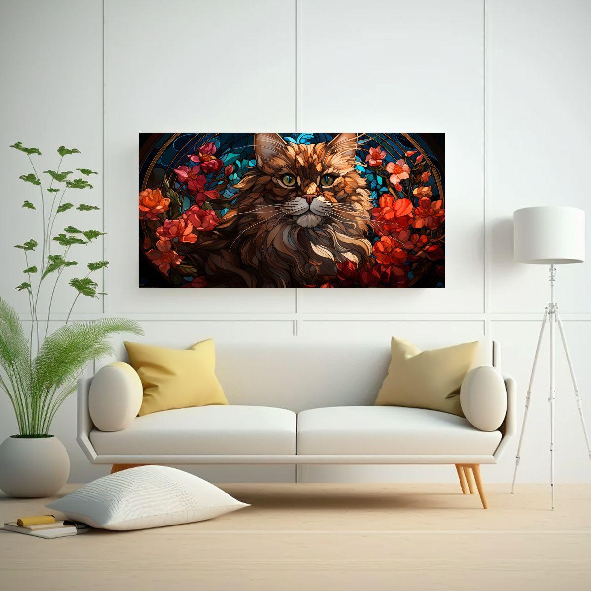 Pintura Digital Estilo Vitral De Ventana Con Gama 140x70cm-2