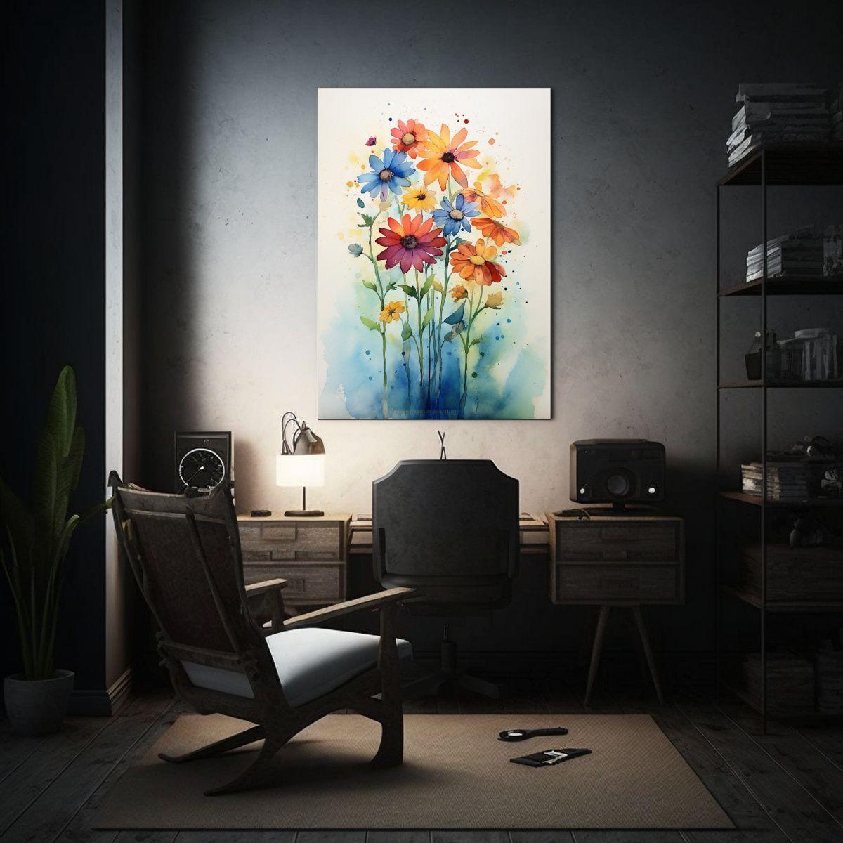 Pintura Acuarela Expresión Visual Flores 20x30 Cm-2