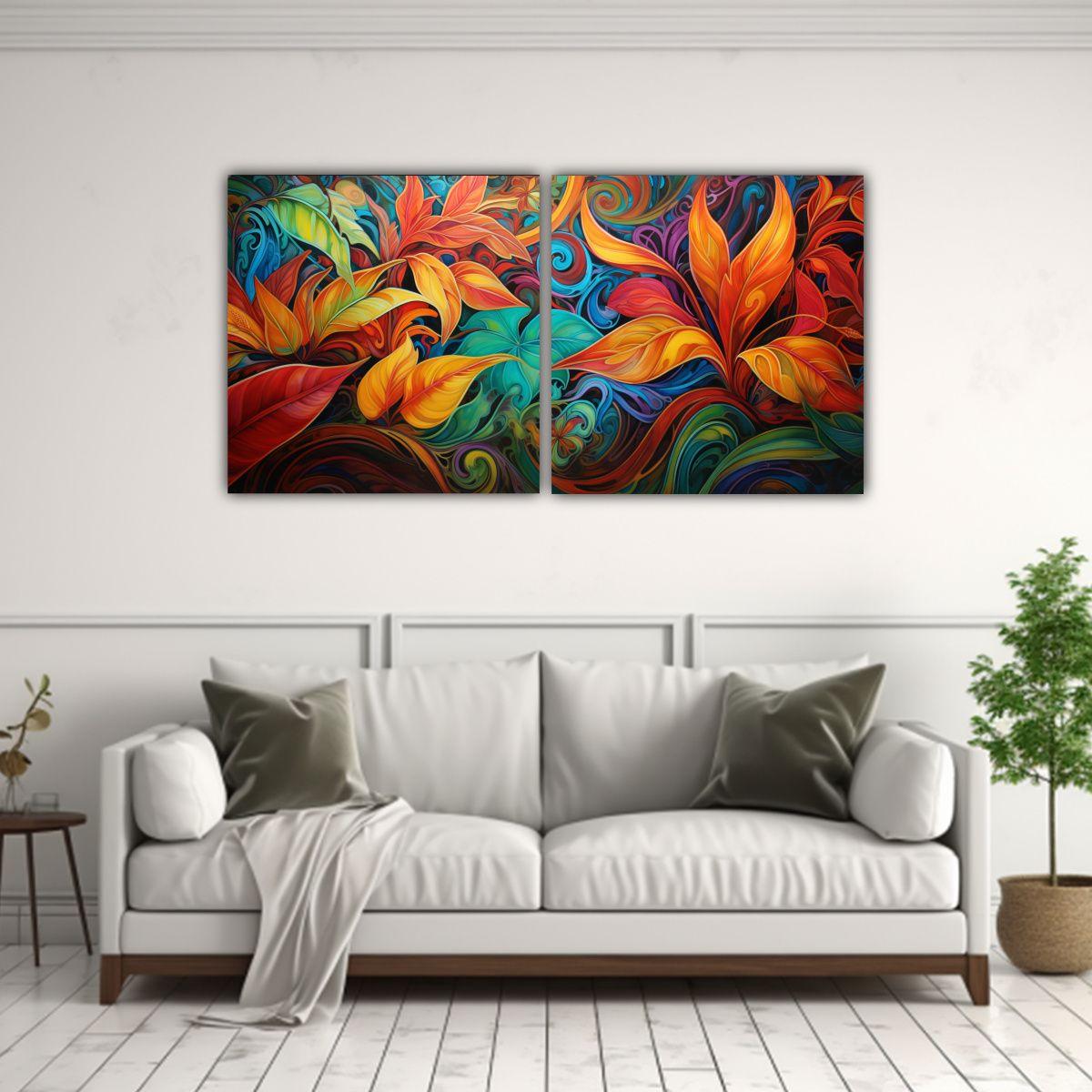 Pinturas Decorativas De Patrones Abstractos 40x20 Cm-2