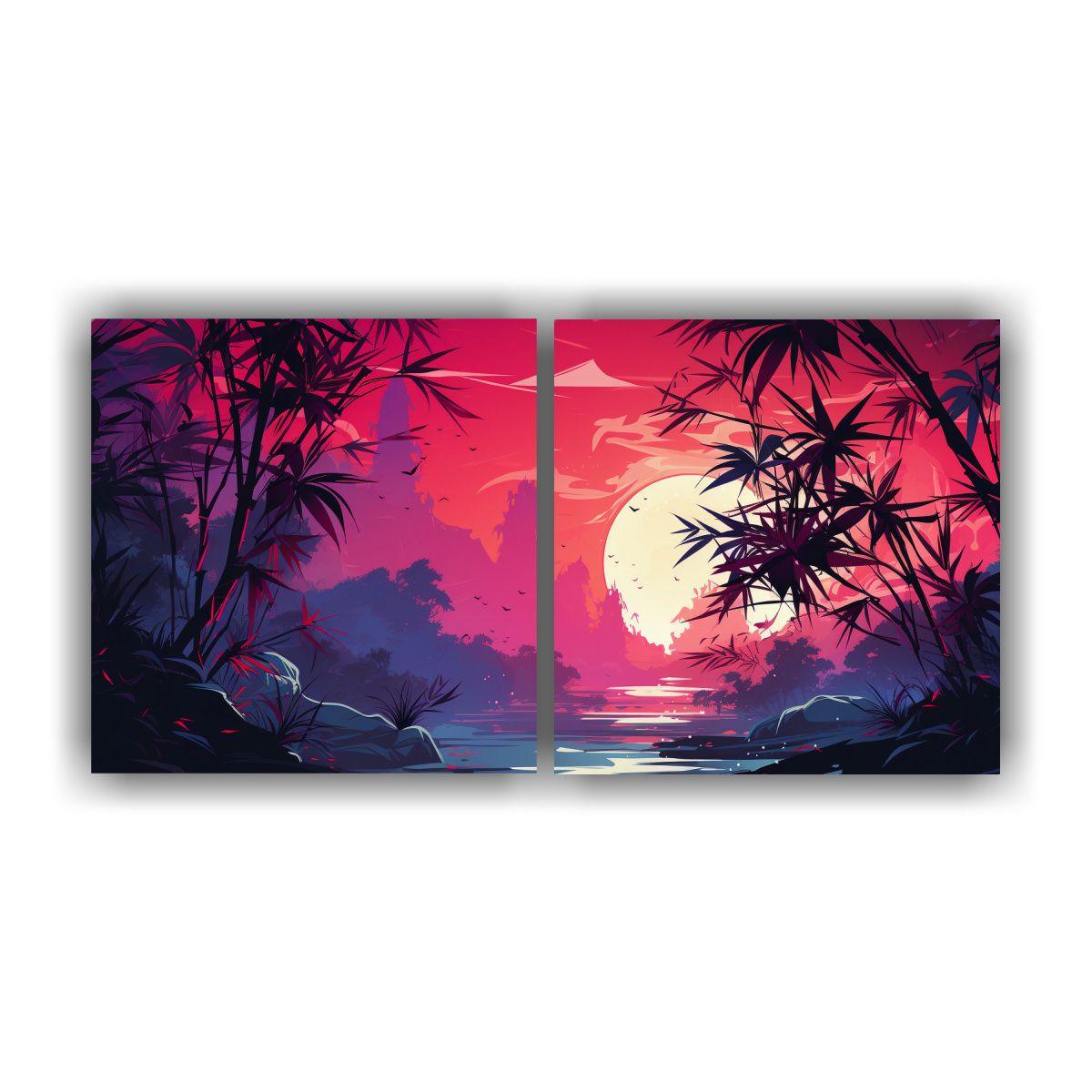 Pinturas De Decoración Dos Artes De Pared 80x40 Cm-0