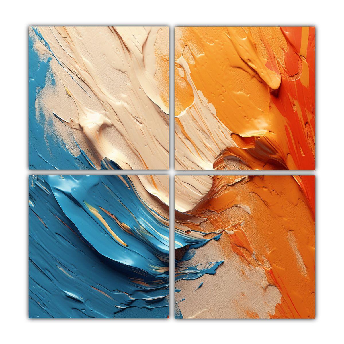 Cuadros Modernos Formación Textura Pintura 160x160 Cm-0