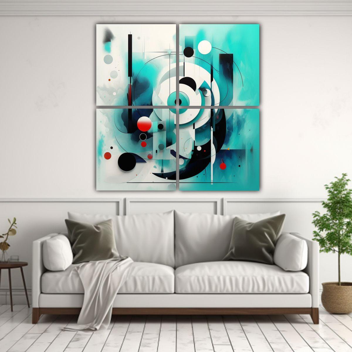 Pintura Abstracta Estilo Vasily Kandinsky En 180x180 Cm-2