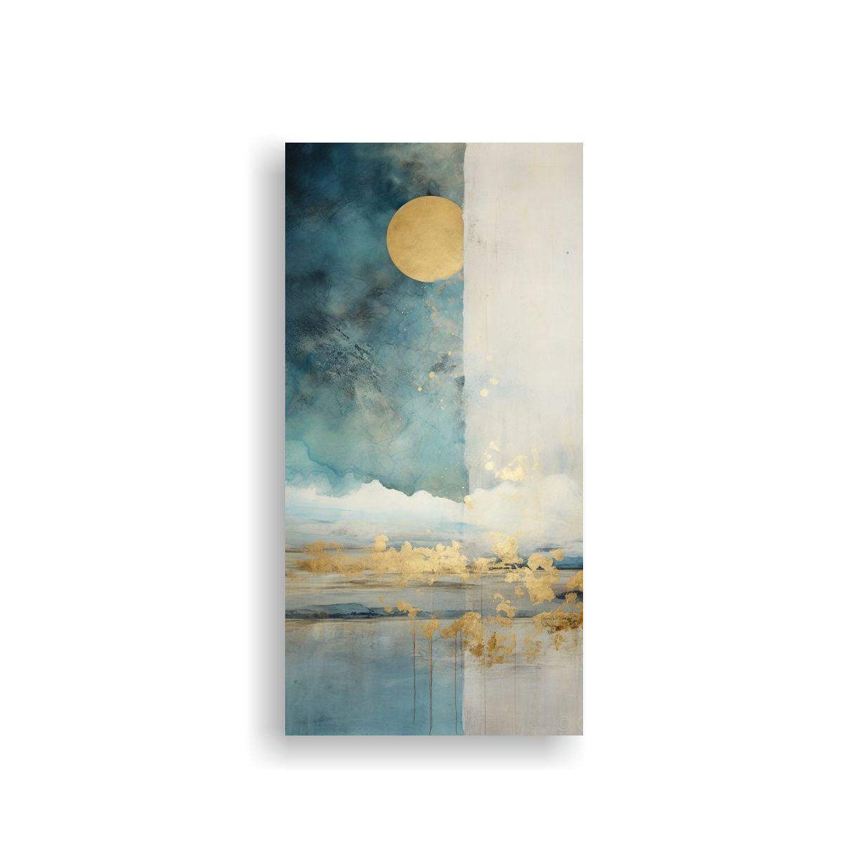 Lienzo Vertical Vida Con Acuarela Blanco, 70x140cm-0