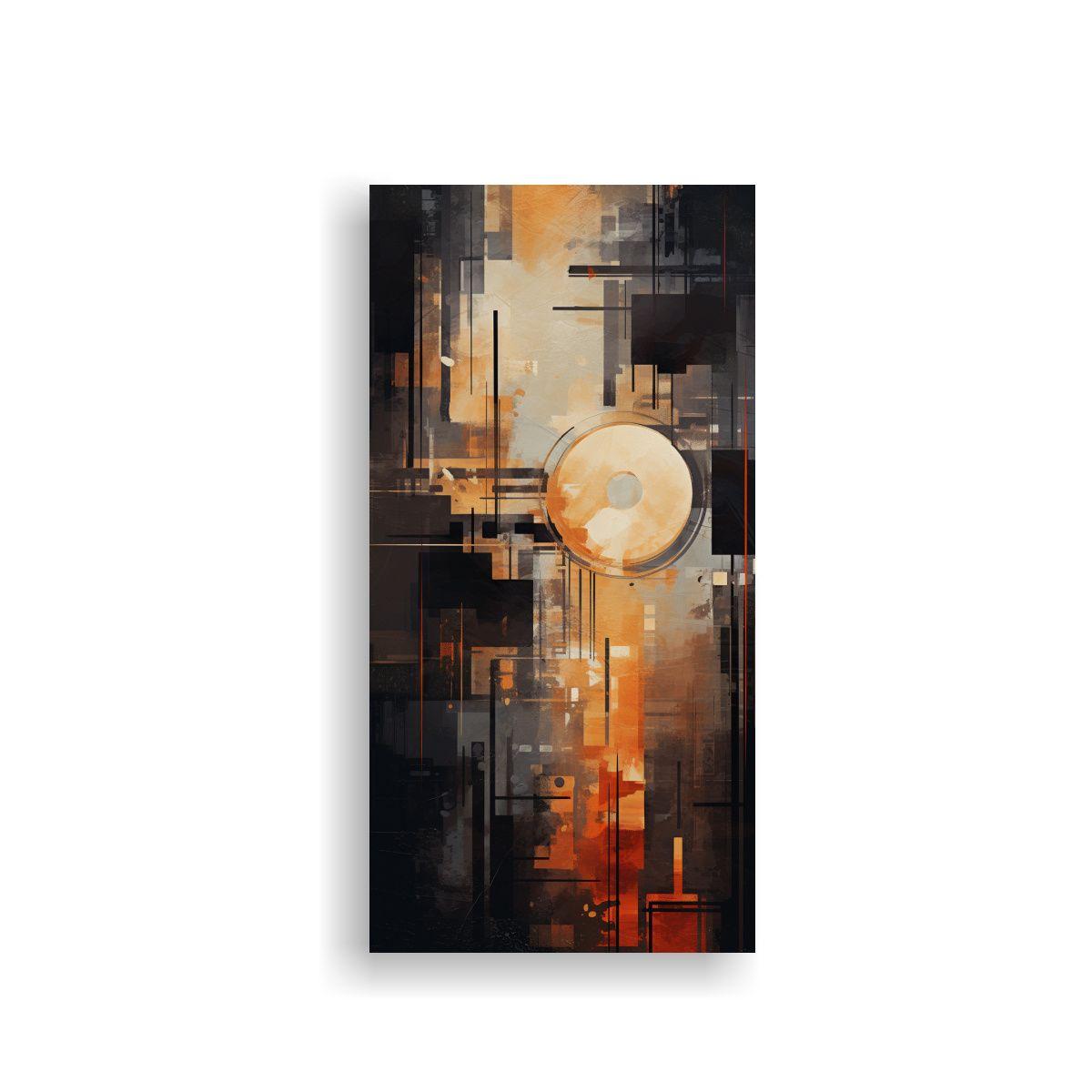 Tela En Bastidor Composición Abstracta 50x100cm-0