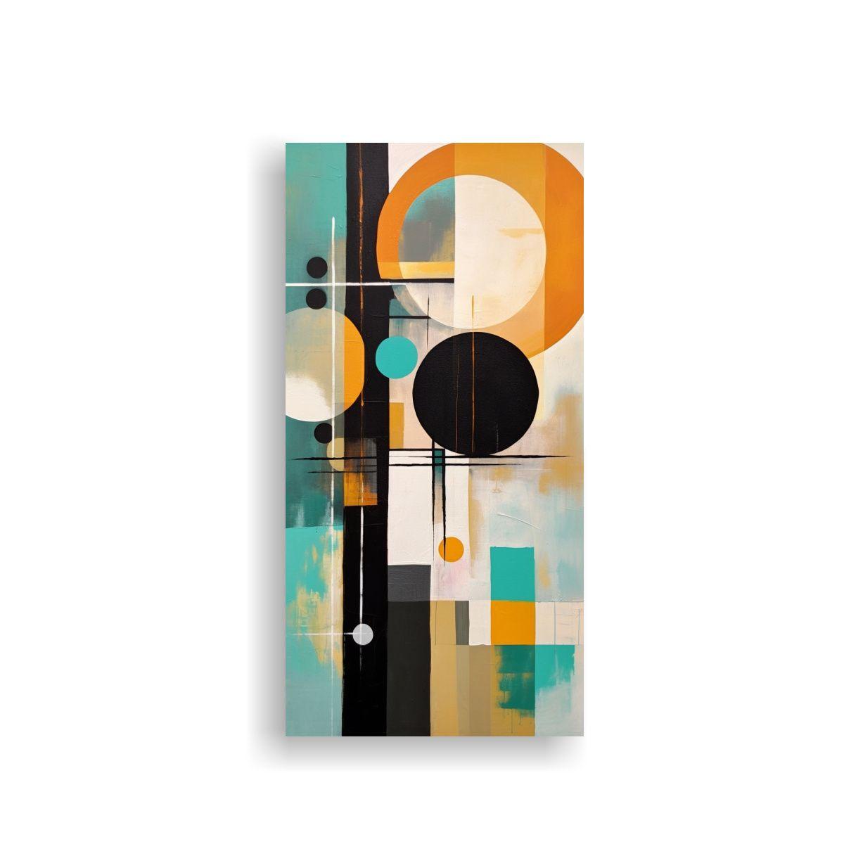 Pintura Abstracta Floral Conceptual Estilo 20x40cm-0