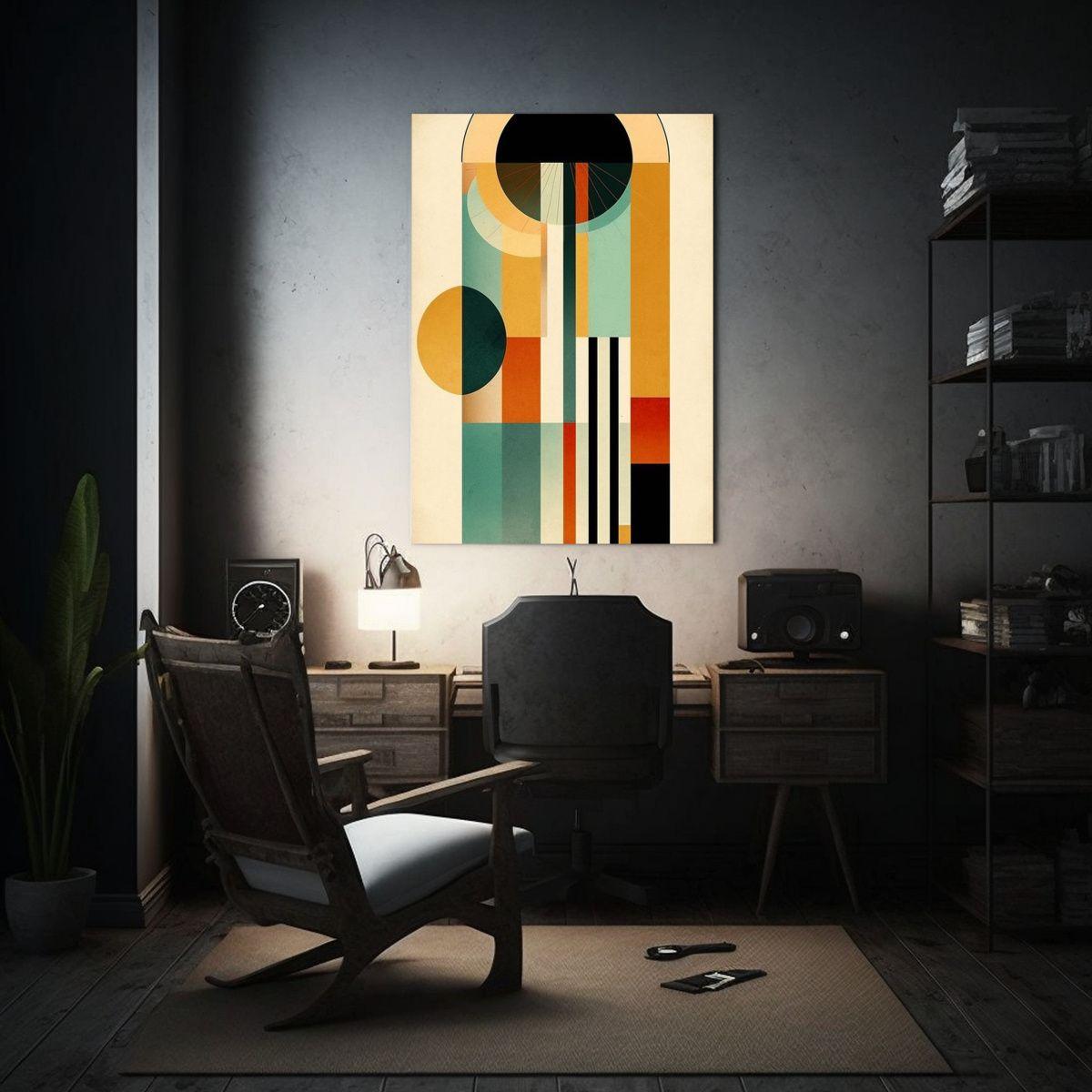 Arte De Pared Geométrico Intenso Diseño 60x90cm-2