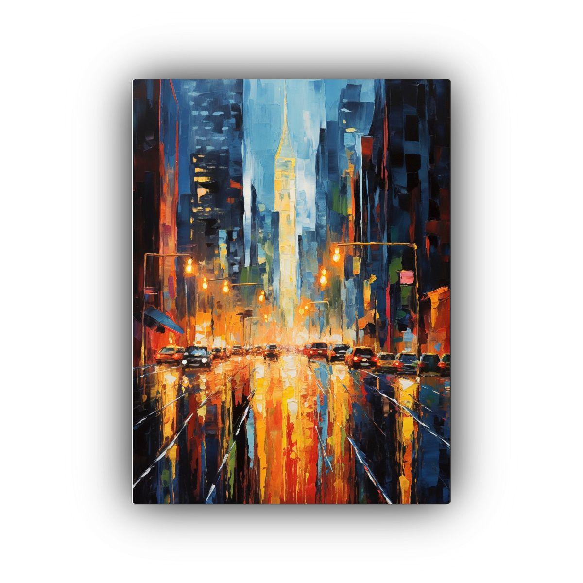 Cuadro Decorativo Nocturno Arte Callejero De 40x50cm-0
