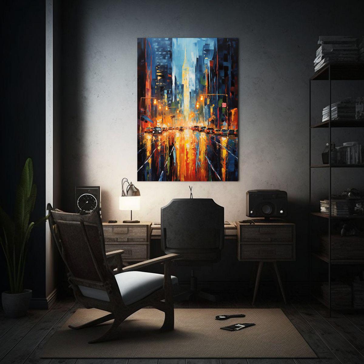 Cuadro Decorativo Nocturno Arte Callejero De 40x50cm-2