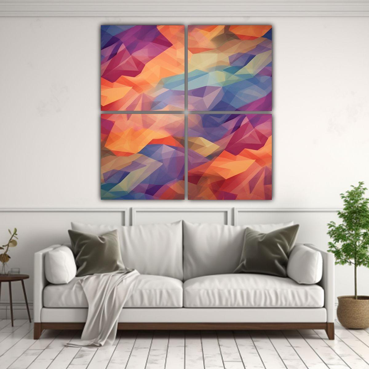 4 Pinturas De Camuflaje Detalle 8k Con Fondo LG 40x40 Cm-2