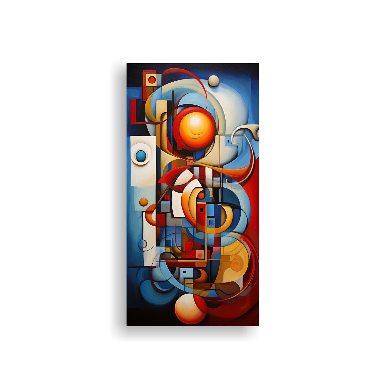 Lienzo Expresivo Alta Calidad Pintura Abstracta 20x40cm-0