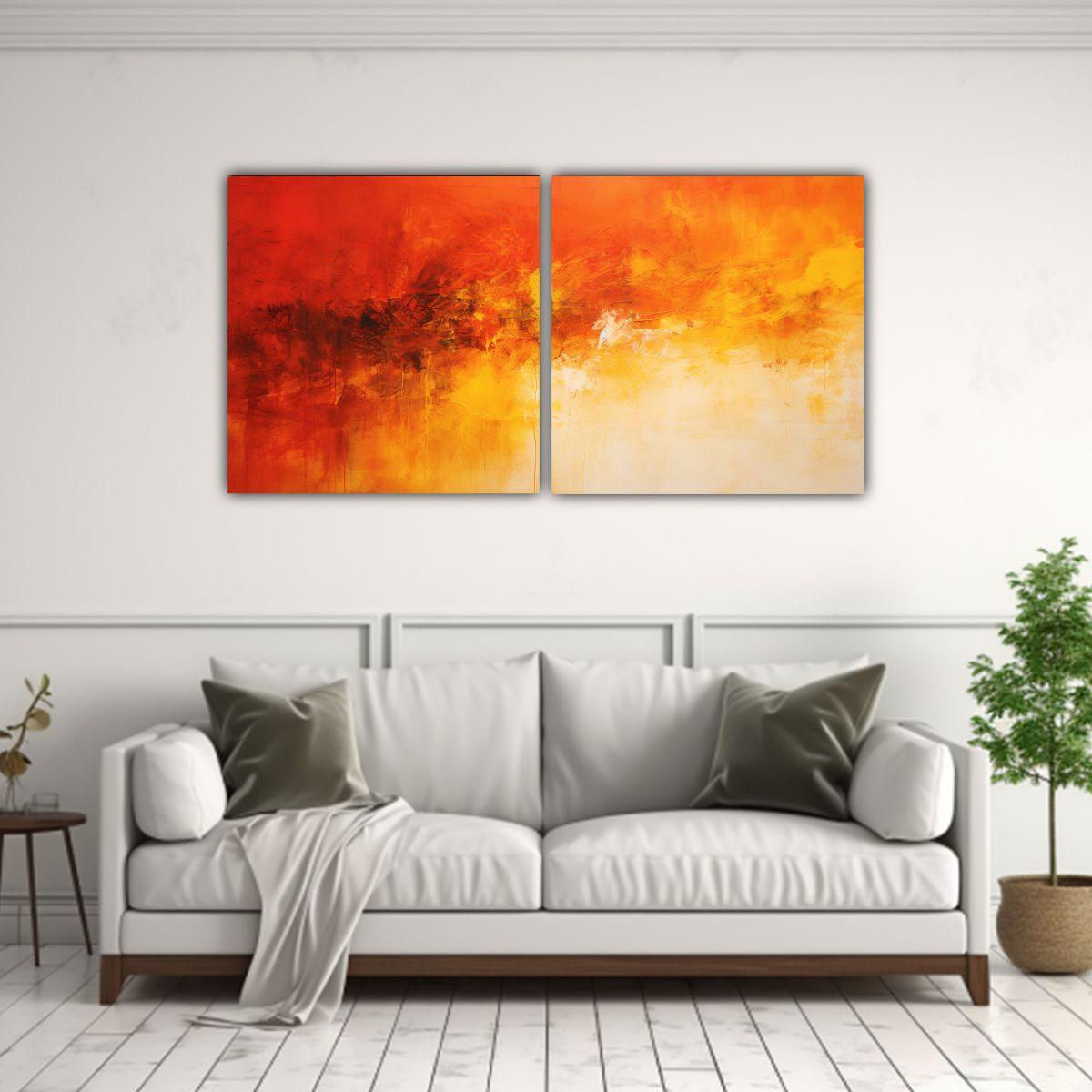 Cuadros Abstractos De Estilo Galería 100x50 Cm-2