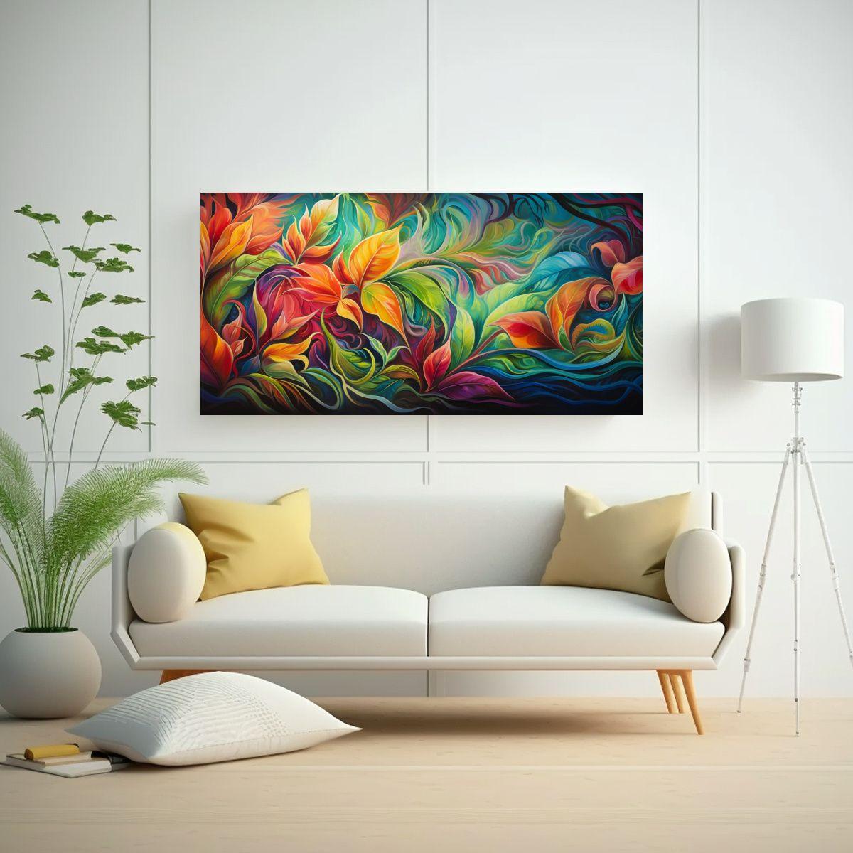 Cuadros Abstractos Perspectiva Giratoria En Tela 100x50cm-2