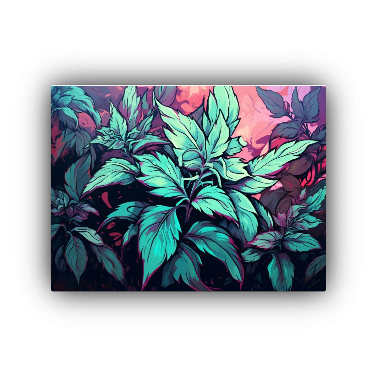Cuadro Belleza Natural: Hierbas De Menta En Colores Suaves 60x40cm-0