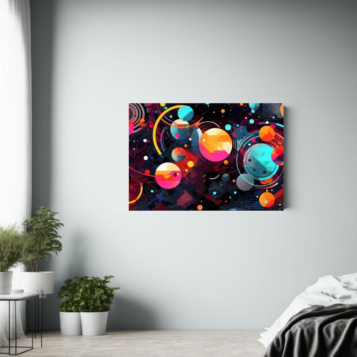 Cuadro Geométrico Inspirado En El Espacio, 30x20cm-2
