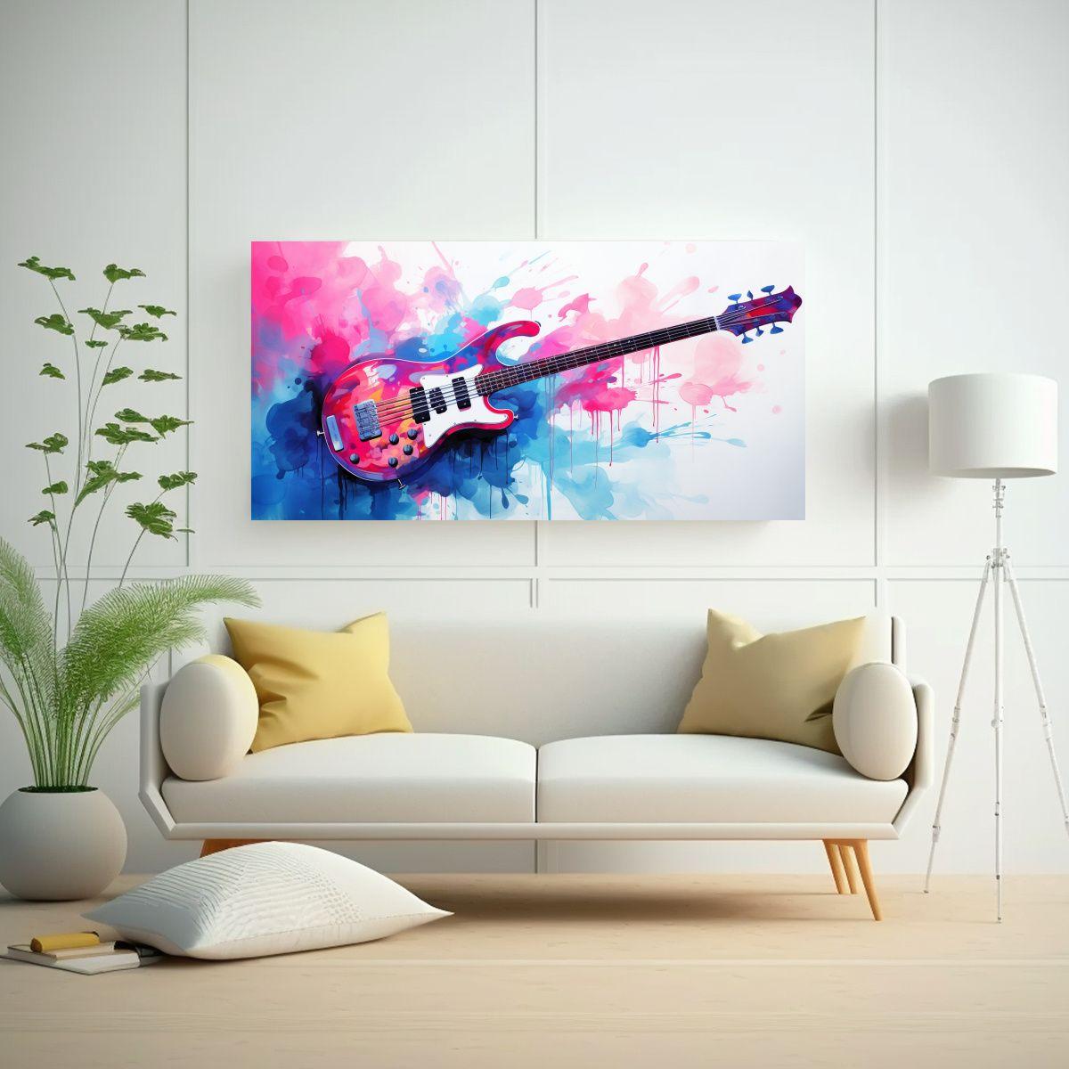 Pinturas De Decoración Neo Pop Art En Cobalto Y R 100x50cm-2