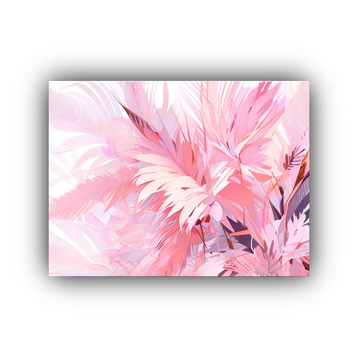 Lienzo De Tela Tonos Fantasía Blanco Y Rosa 50x40cm-0