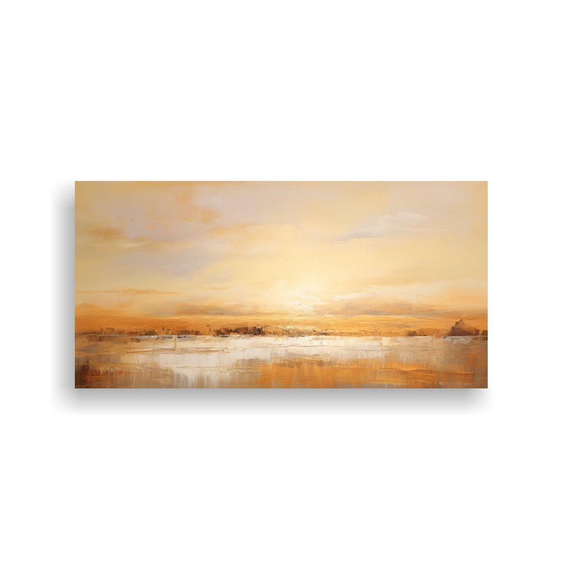 Cuadro Vintage Abstracto Paisaje Con Colores 40x20cm-0