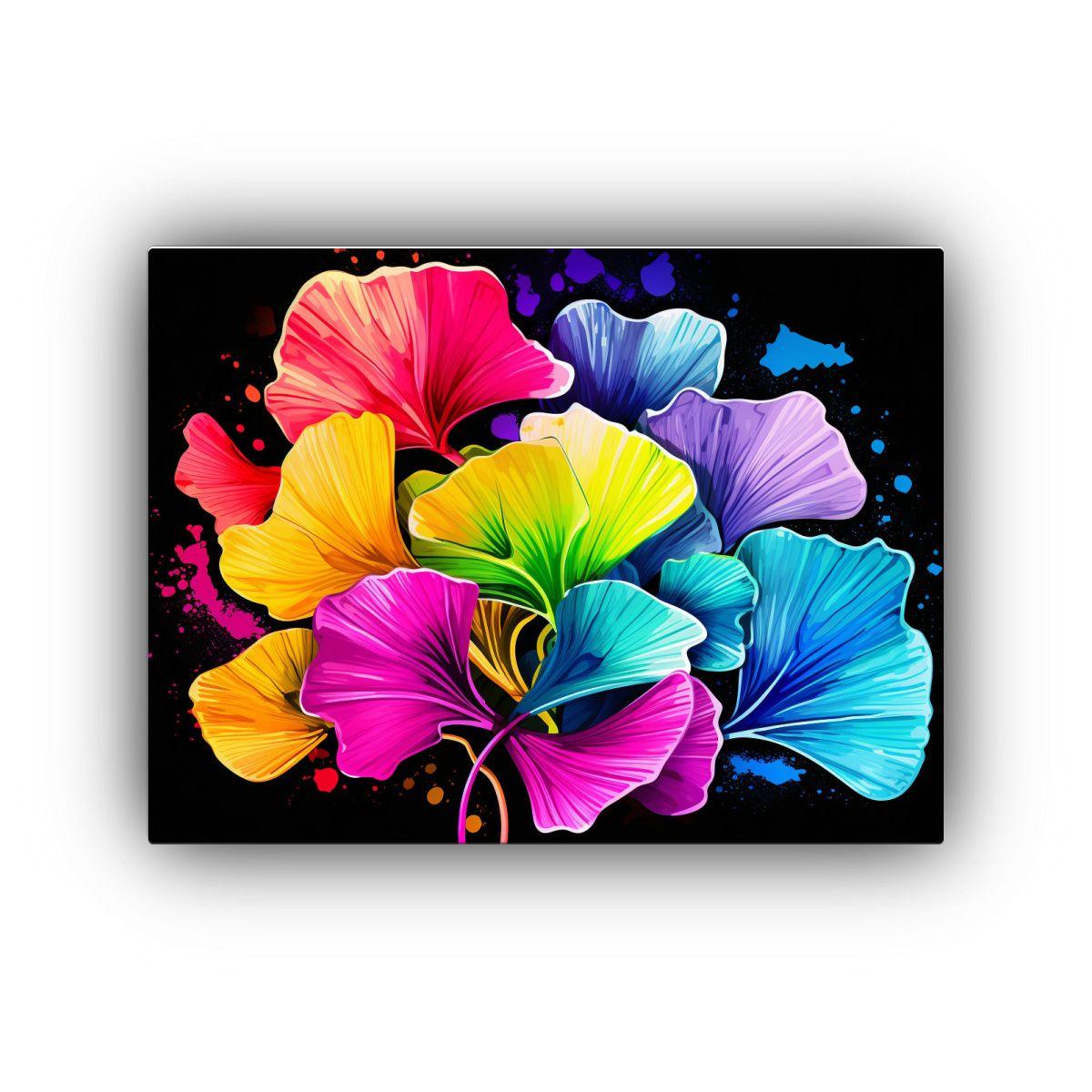 Cuadros Minimalistas De Lienzo Con Hojas De Ginkgo En Colore 60x40cm-0