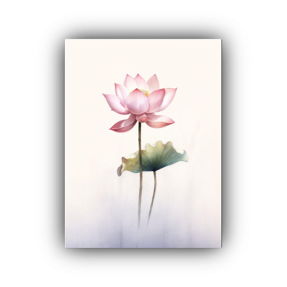 Pintura Mural Moderna Minimalista De Loto 30x45cm-0