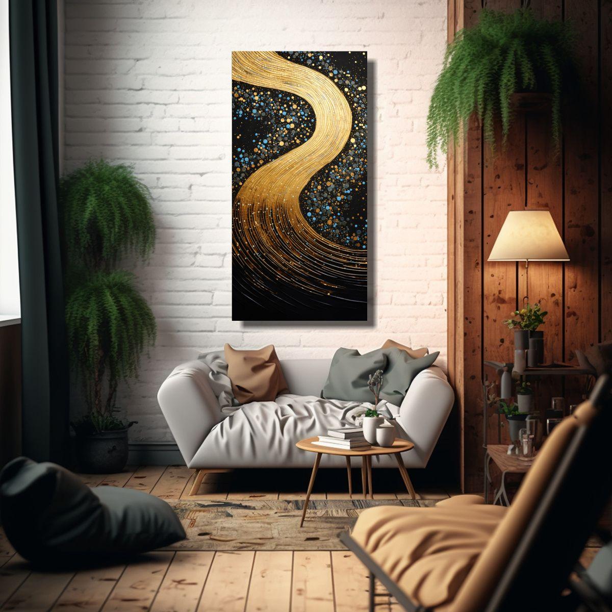 Cuadro Decorativo Estilo Puntillismo Luminoso 20x40cm-2
