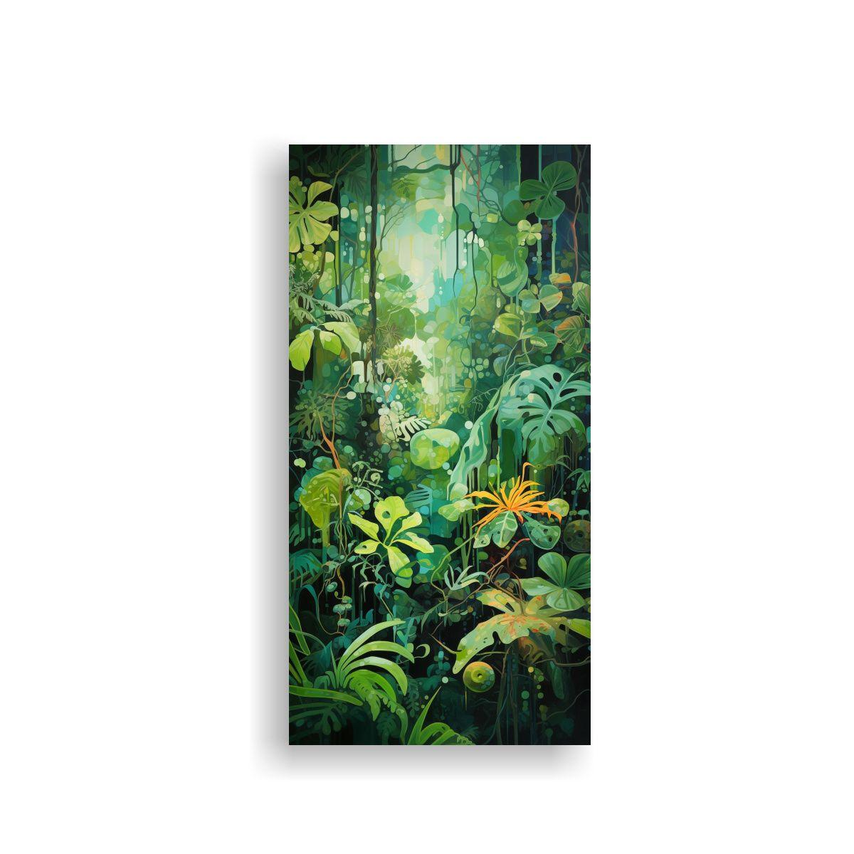 Pintura Decorativa Abstracta De La Selva Tropical  50x100cm-0