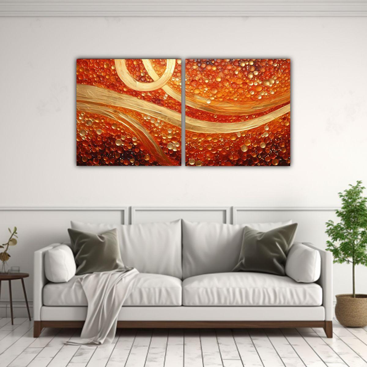 Set De 2 Lienzos Decorativos En Estilo 100x50 Cm-2