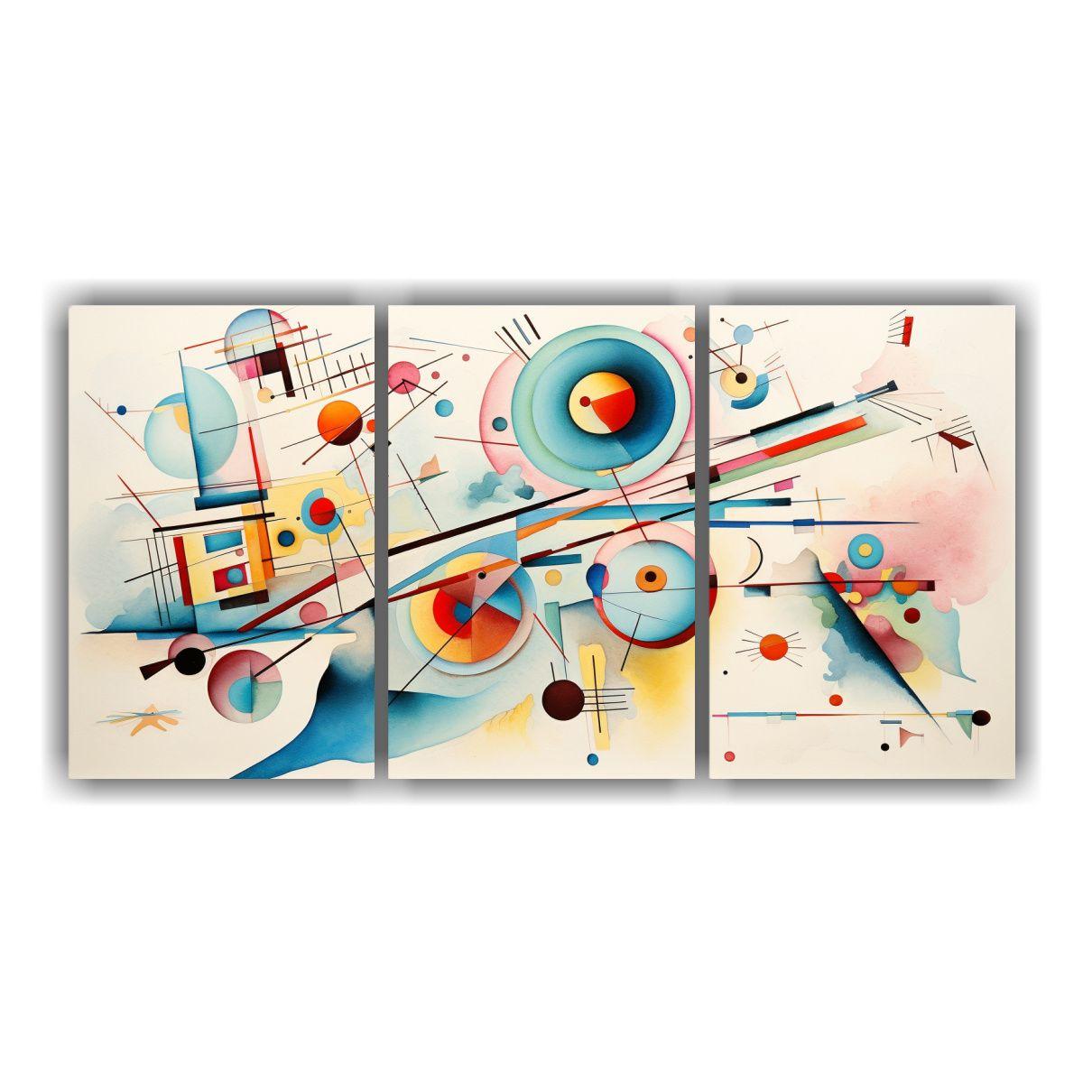 Pinturas Abstractas Acuarela De Kandinsky 120x60 Cm-0