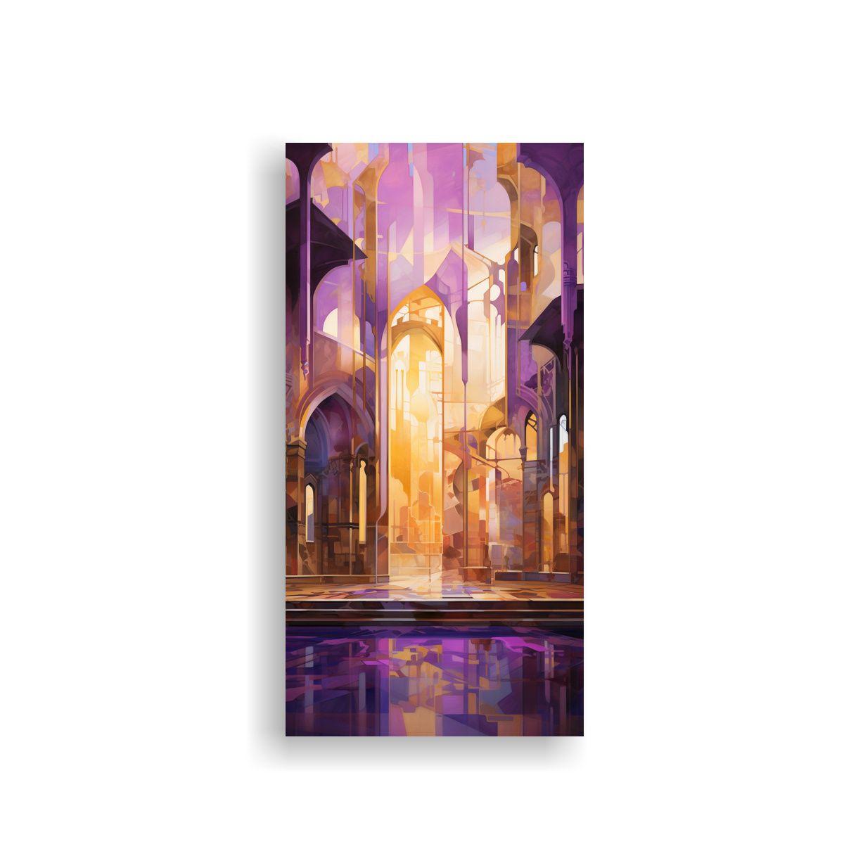 Pintura Abstracta En Lienzo Con Movimientos 20x40cm-0