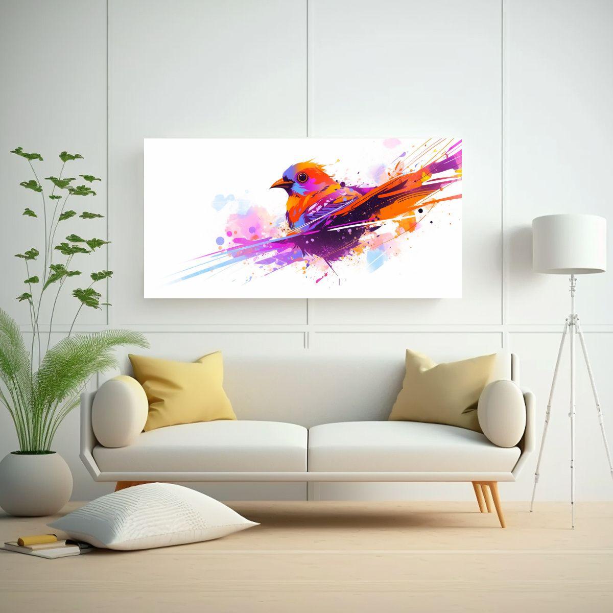 Cuadro Moderno Combinación De Colores Púrpura Y  120x60cm-2