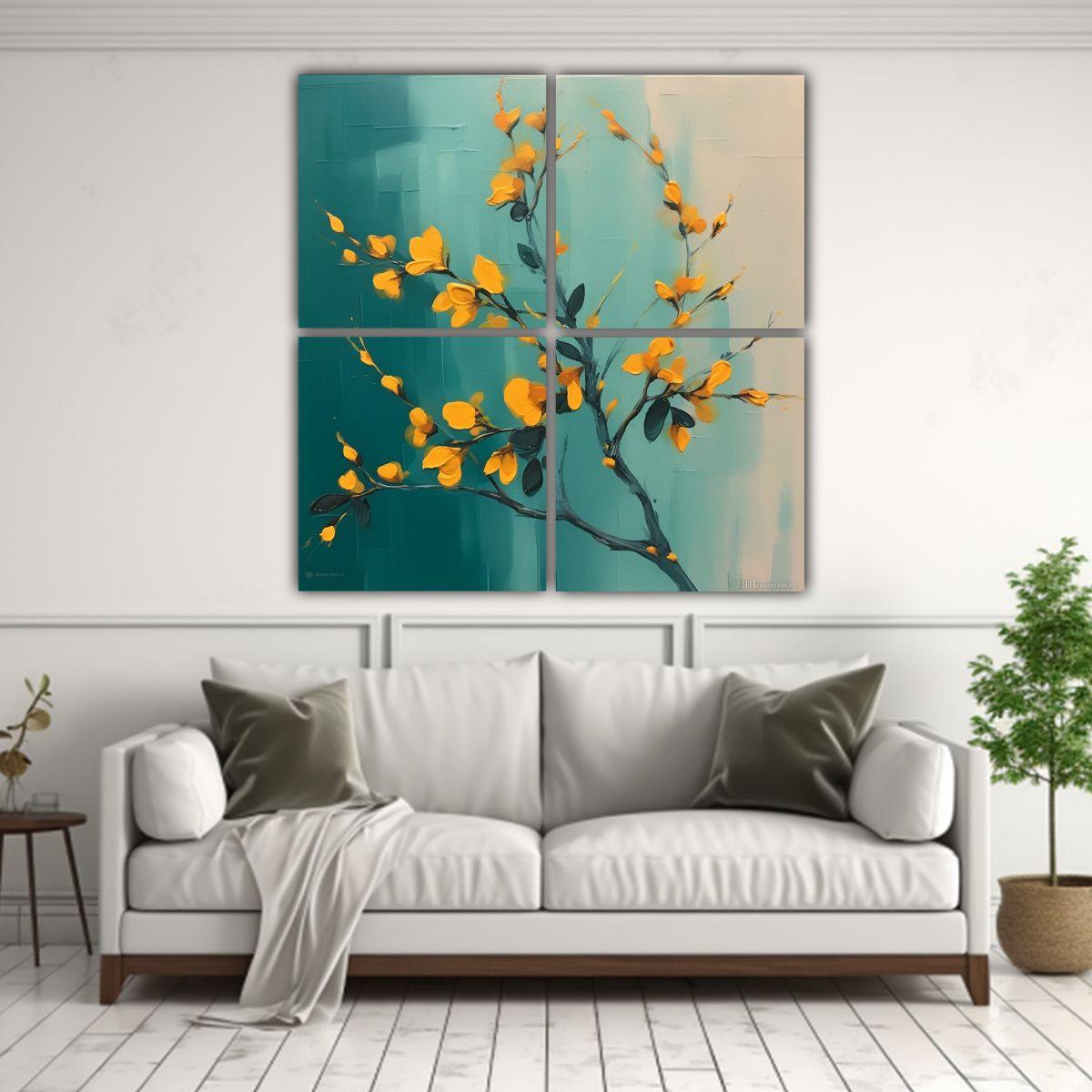 Cuadro De Arte Sublimado Composición Dinámica 120x120 Cm-2