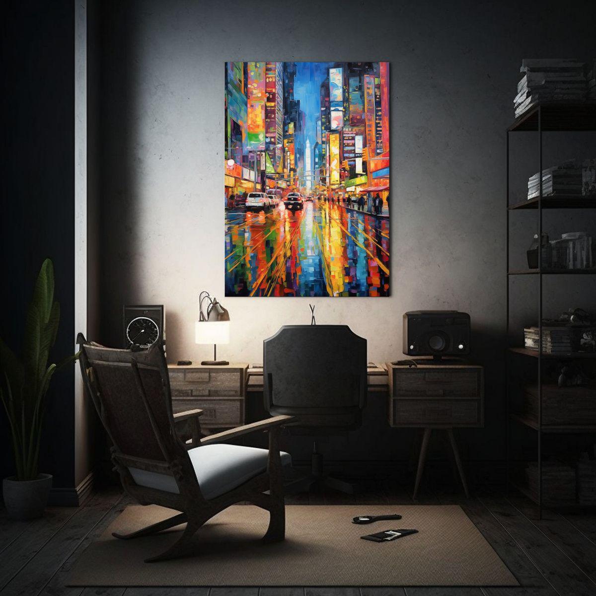Cuadro Tema Floral Pinta Un Paisaje Urbano Con Un 40x50 Cm-2