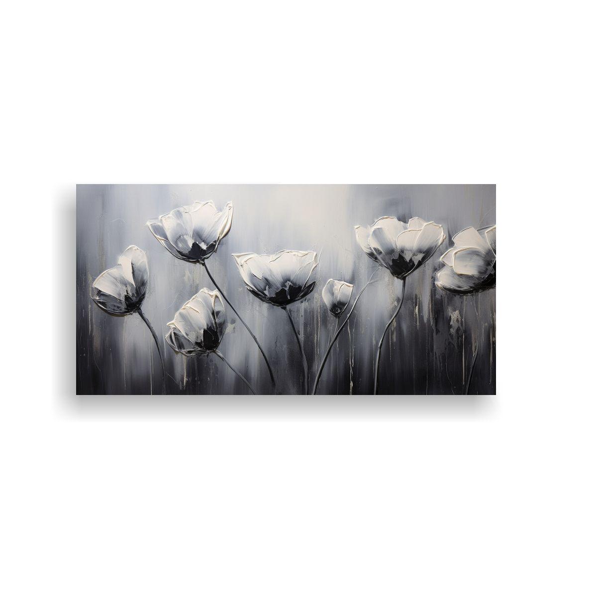 Pintura Vanguardia: Esquema Tulipanes Negros 160x80 Cm-0