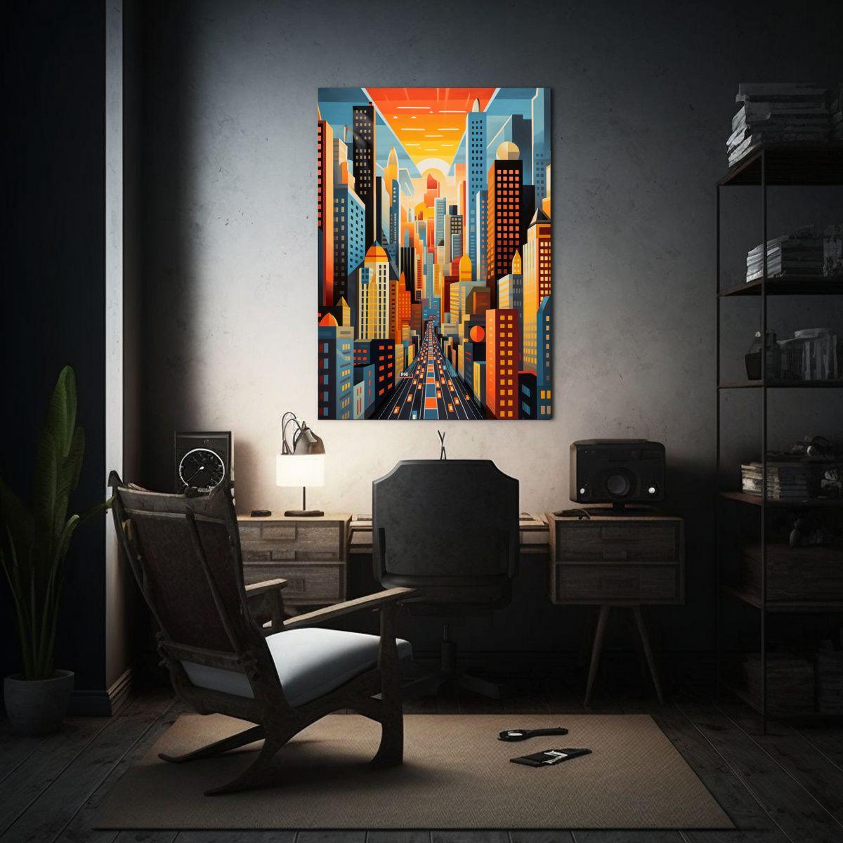 Cuadro Perspectiva Alta Calidad New York City 80x120cm-2