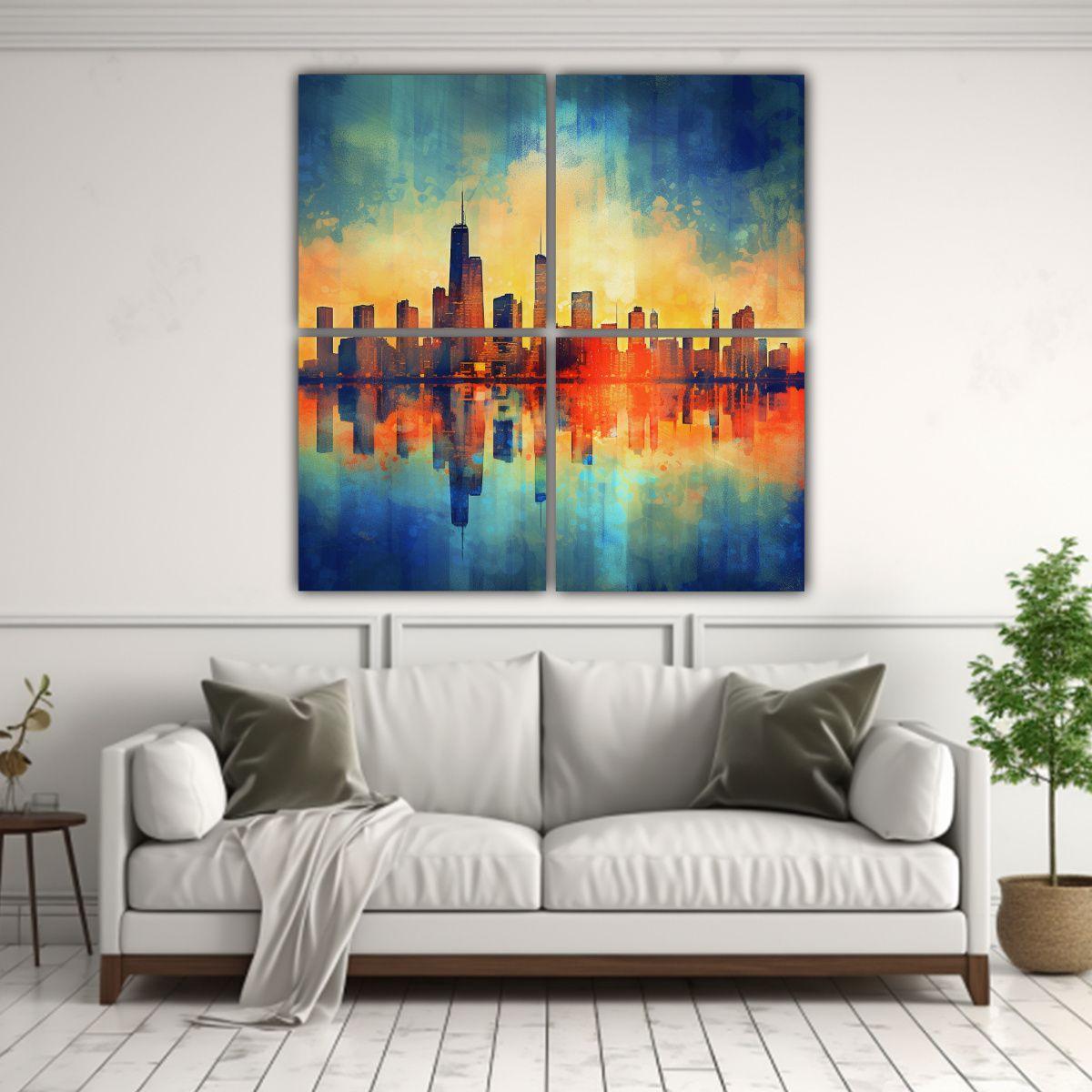Pinturas Decorativas De Ambiente Retro Estilo 200x200 Cm-2