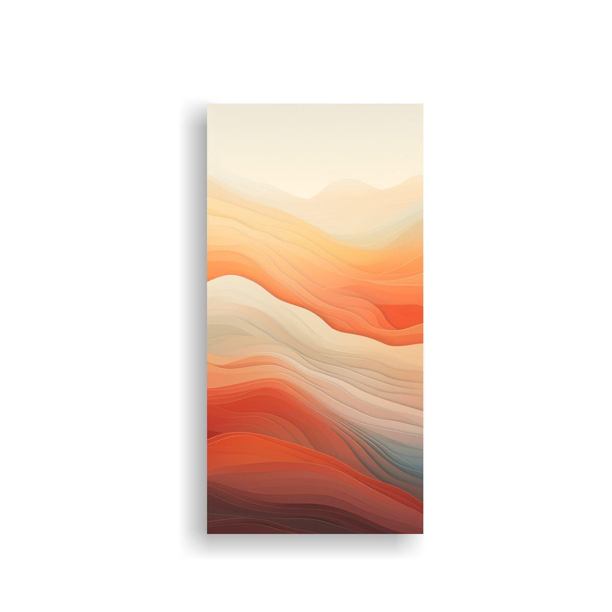 Paisaje Abstracto Cálido En La Simetría Del 30x60 Cm-0