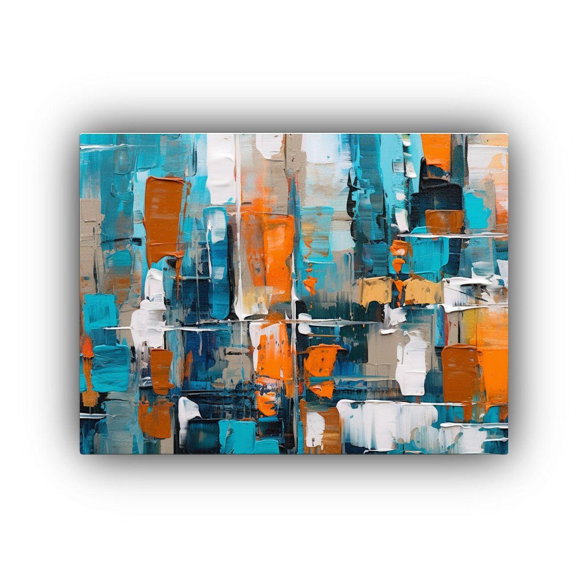 Pintura Vintage De Arte Urbano: Ciudad En Estilo Clásico. 50x40cm-0
