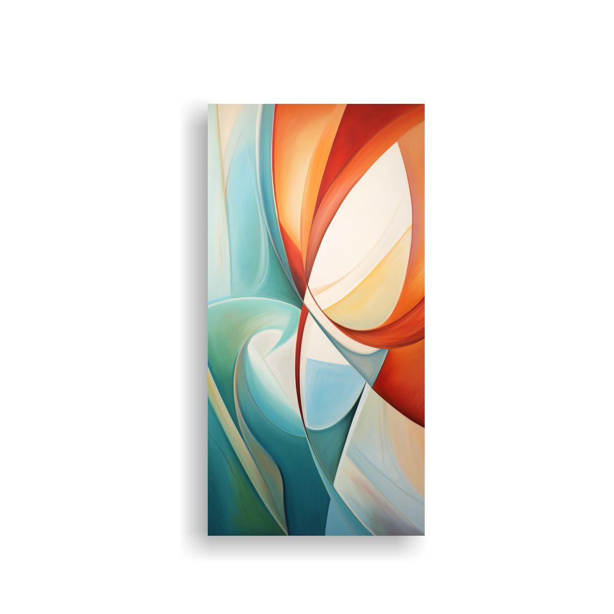 Pintura Abstracta Para Cocina En Cuadro De Playa 20x40cm-0