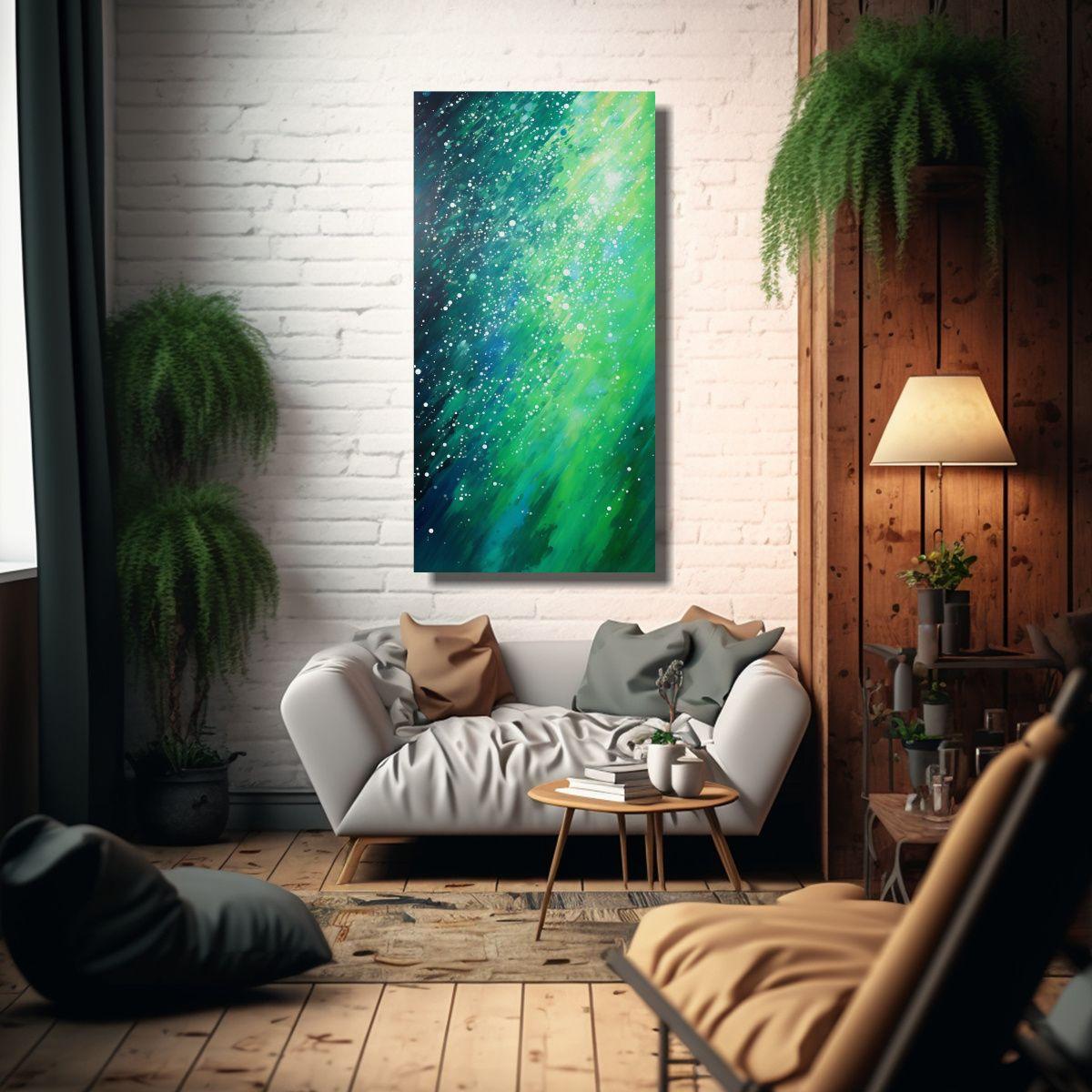 Pintura En Bastidor Moderno Armonía De Colores 30x60cm-2