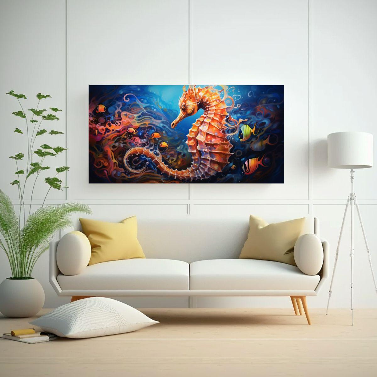 Pintura Al Estilo óleo Colorida De Estilo 100x50 Cm-2